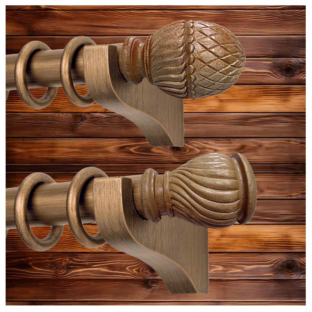 Handcrafted Carved Wooden Finials