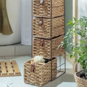 Natural 4 Drawer Storage Tower